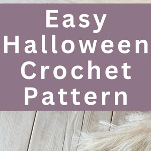 Pinterest-style vertical image featuring the crochet witch pattern with Halloween-inspired handmade doll.