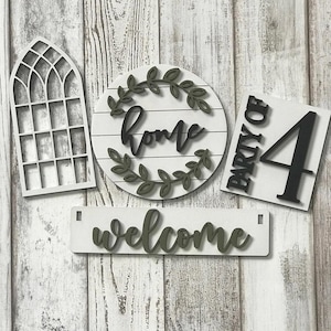 Conjunto de vagão intercambiável | Minissinais | Assistente de prateleira | Decoração Familiar | Festa de Decoração | Decoração de férias intercambiável | Decoração de bandeja de camadas