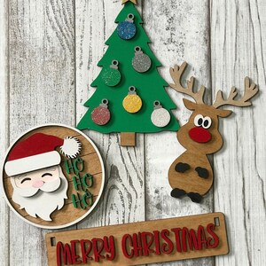 Conjunto intercambiável de Natal | Assistente de prateleira elevada | Decoração de fazenda | Decoração de Natal