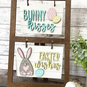 Interchangeable Ladder Set | Mini Signs| Display Ladder | Spring Decor | Interchangeable Holiday Decor | Farmhouse Decor