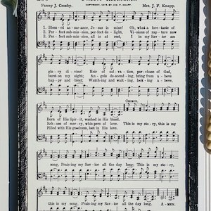 Blessed Assurance hymn | hymn wall art | hymn decor | sheet music decor