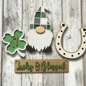 Interchangeable Wagon Set | Mini Signs| Shelf Sitter | St. Patrick Decor | Interchangeable Holiday Decor | Tier Tray Decor | Farmhouse Decor