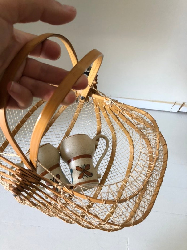 Farmers Market Net Bamboo Purse Tote