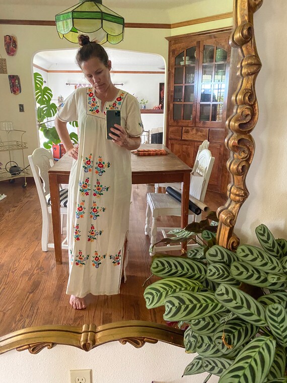 Embroidered Flower Native Dress - image 5