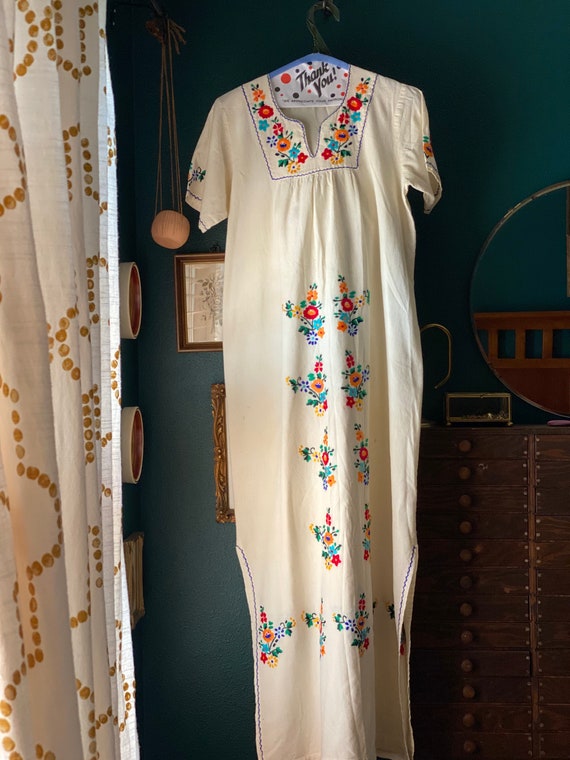 Embroidered Flower Native Dress - image 7