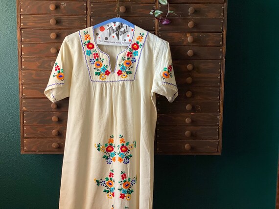 Embroidered Flower Native Dress - image 8