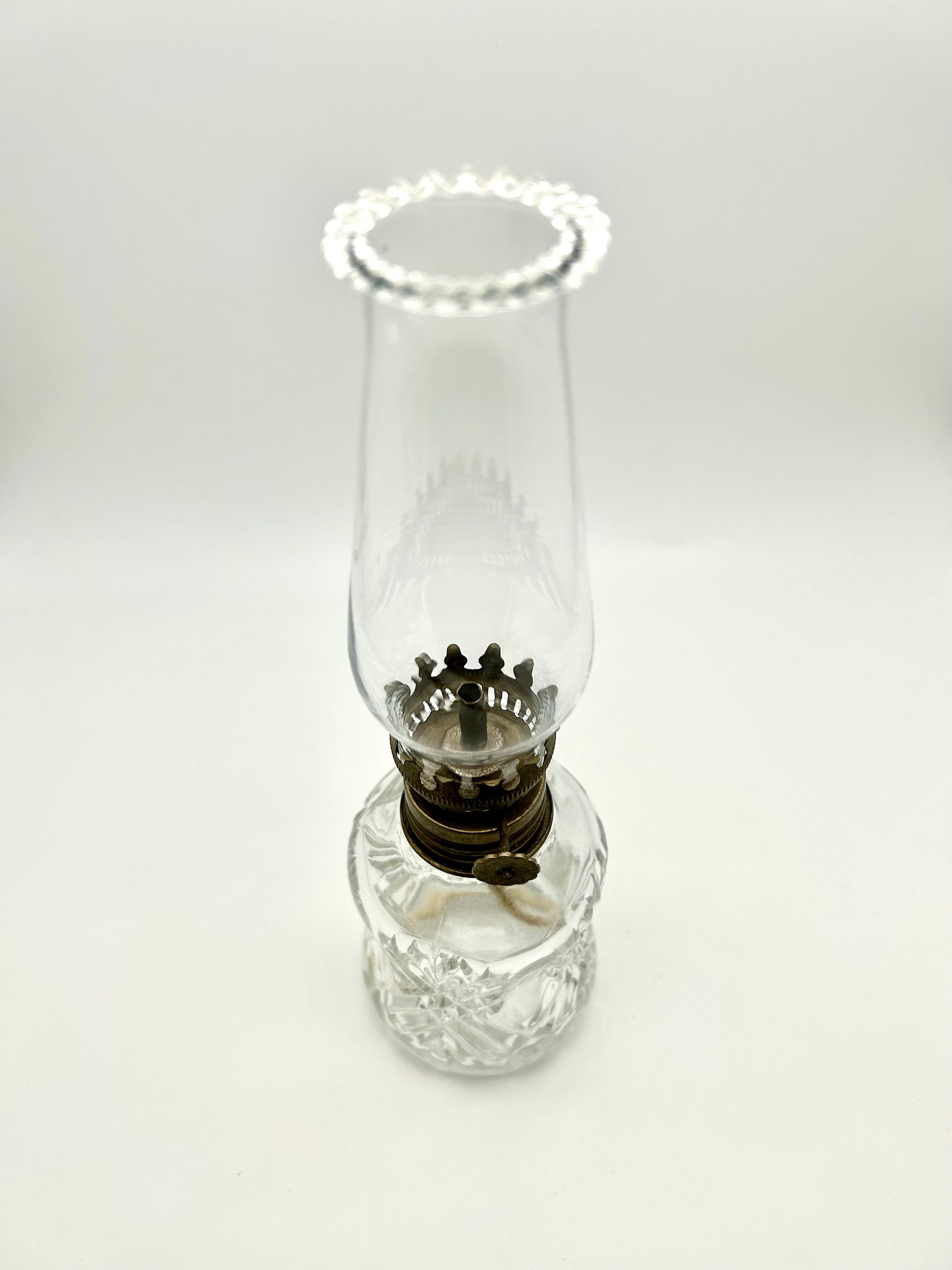 1986 Lamplight Farms Glass Oil Lamp Made in Austria Pressed Etsy