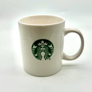 Starbucks Classic White Coffe Mug 14 oz Green Mermaid Barista