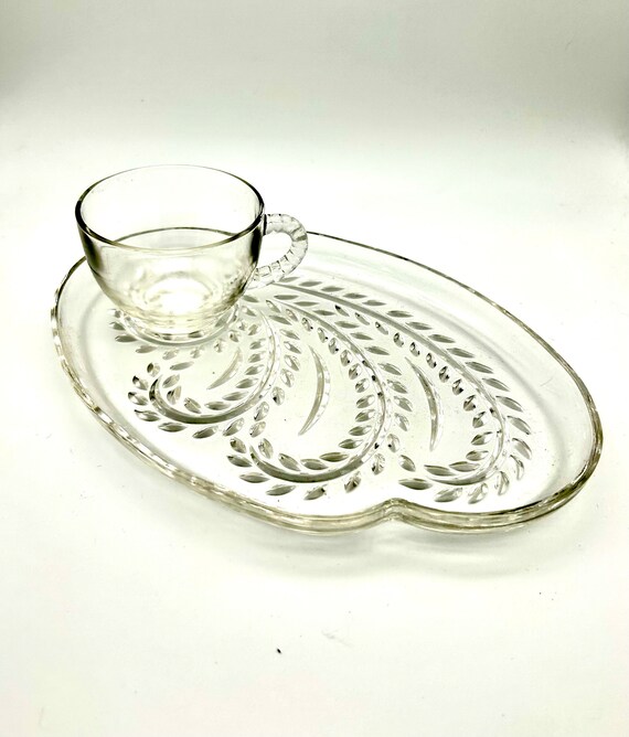 2 個セット - スナック プレート セット、Federal Glass Company