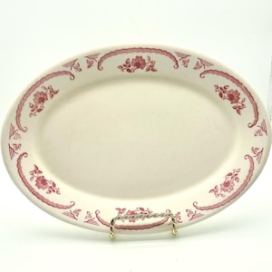 Rare HOMER LAUGHLIN China Restaurant Ware AMERICAN Rose Oval Plate (Set of 8)
