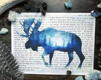 Moose Print | Literary Art | Literary Poster | Moose Painting | Moose Decor | Moose Head | Moose Print Art | Literary Gift | Forest Print