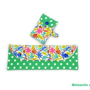 Estuche para cepillos de dientes y pasta de dientes, y bolsa para bastoncillos de algodón, juego de 2, verde: idea de regalo, práctico almacenamiento para viajes