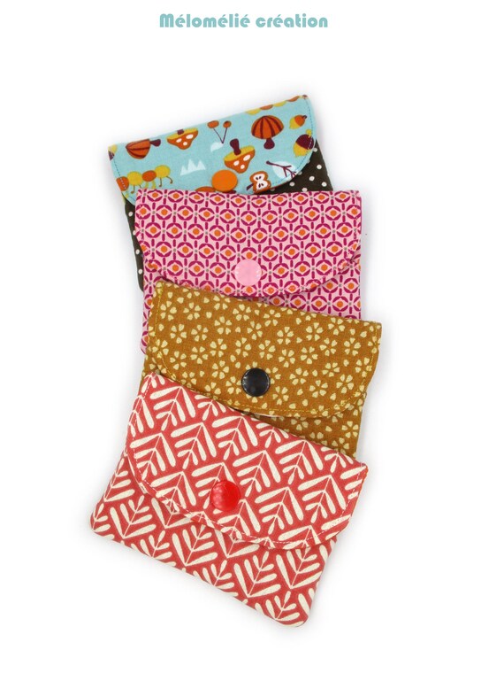 Porte-carte bancaire molletonné, rose, bus, cantine, carte de