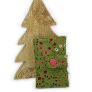 Porte carte bancaire, étui cb vert, idée cadeau, fait-main, original et unique, personnalisable couleur et motif