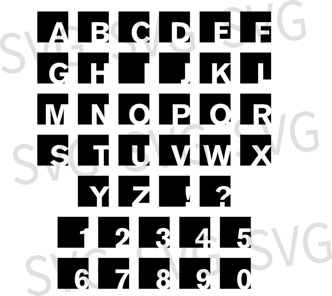 It Lettering Format Svg Block SVG Letters and Ai Digital Download. Great for Shirts & Window ...