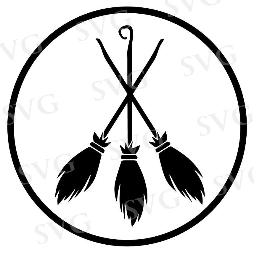 Download Witches Brooms Halloween Svg And Ai Digital Download Cricut Etsy