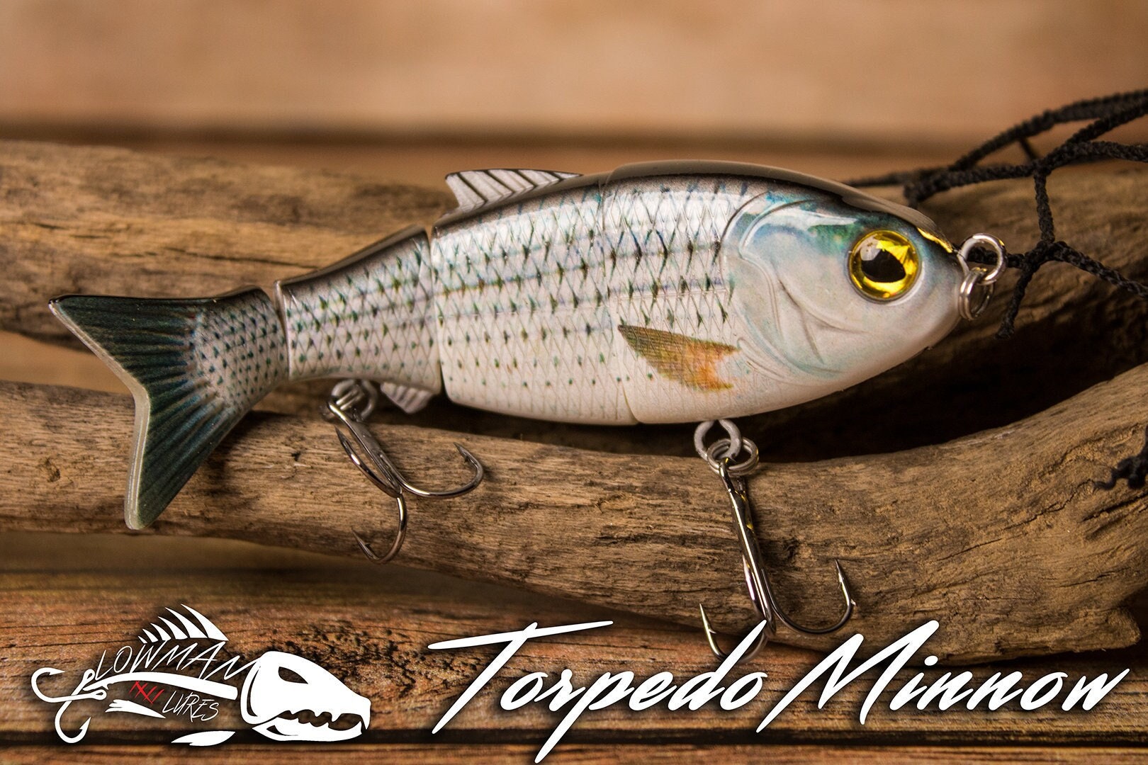 Torpedo Minnow Fishing Lure 4.5 Inch Long Metal Jointed Swim Bait. Great  for Bass Tournaments. Bass Bait Fishing Tackle Fishing Gift 