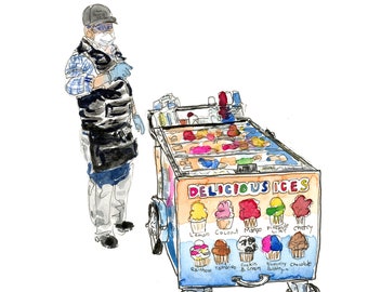 Delicious Ices - Art Print of a watercolor painting