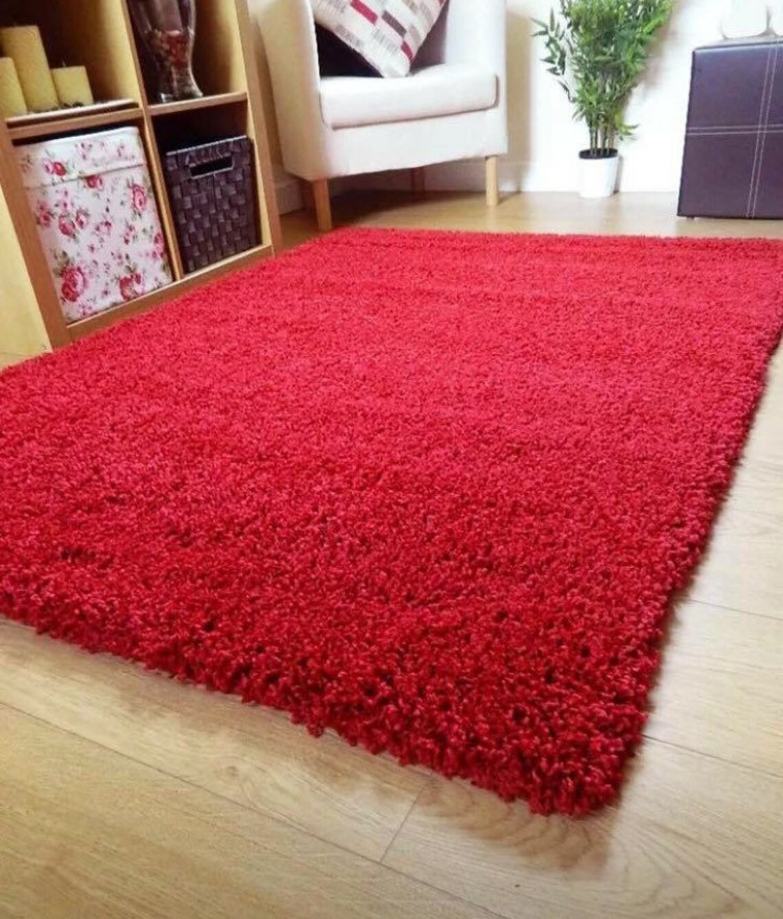 New in Packing Red Shaggy Rugs Etsy UK