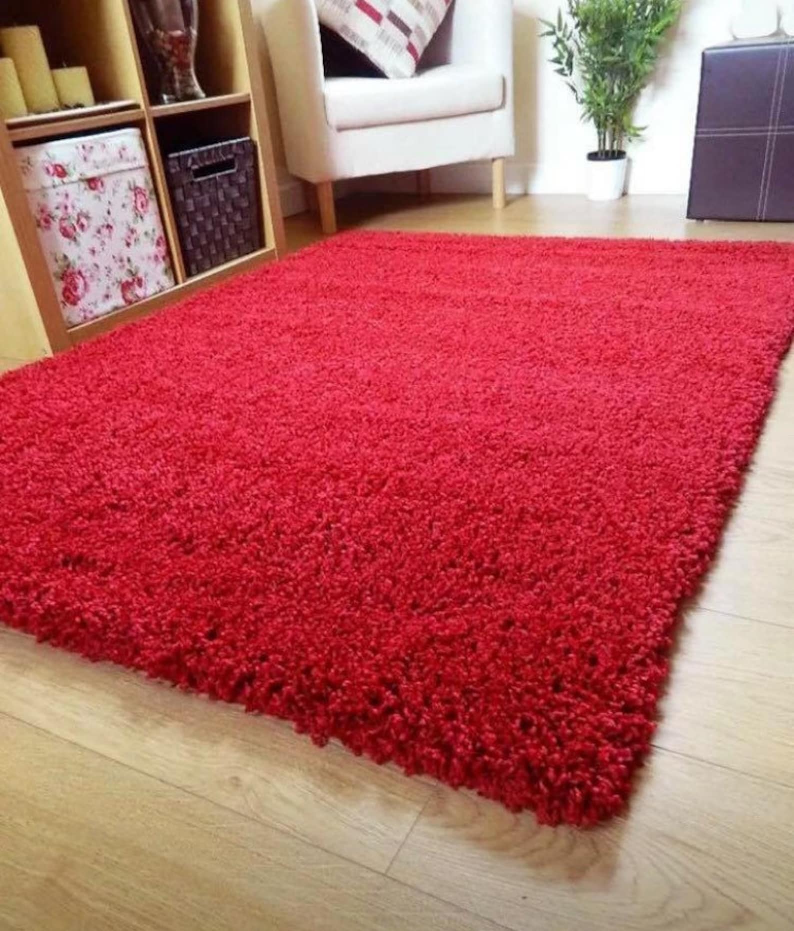 New in Packing Red Shaggy Rugs Etsy UK