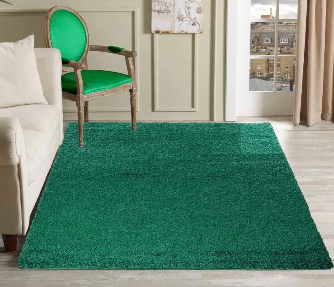 Emerald Green Living Room Rugs Large / Round Rug Living Room Etsy UK
