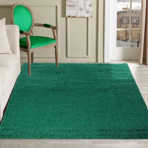 Emerald Green Living Room Rugs Large / Round Rug Living Room - Etsy UK
