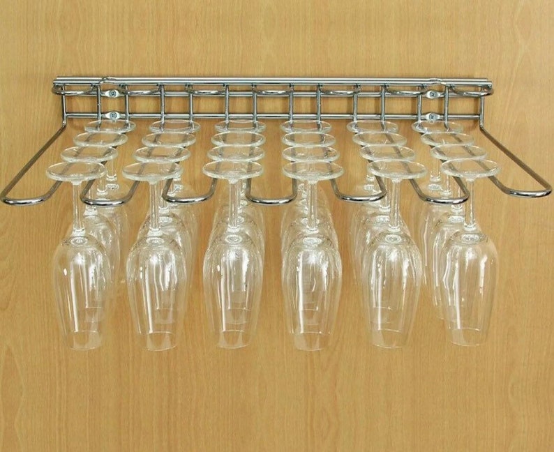 Wall Mounted Wine Glass Holder Rack Etsy UK
