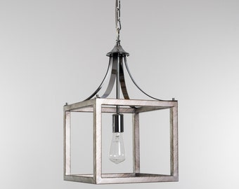 Hampton Style Lantern Pendant Light - Langham - Chrome