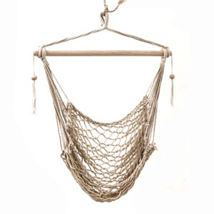 Salvador Macrame Hanging Hammock Chair Natural image 3