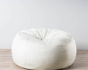 Pierre Fur Bean Bag - Ivory