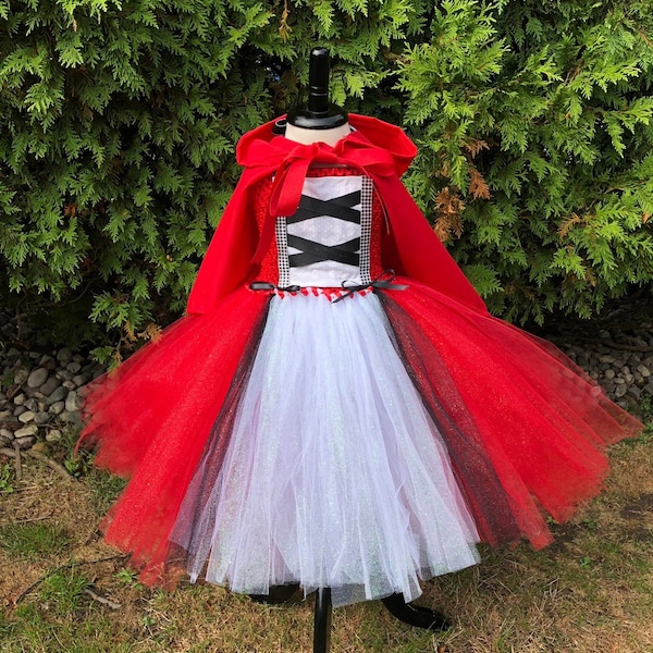 Little Red Riding Hood Costume, Girls Halloween Costume, Little Red Riding Hood Tutu