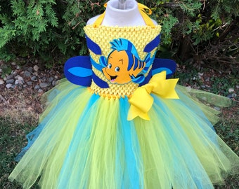 Flounder Costume, Girls Flounder, The Little Mermaid Costume