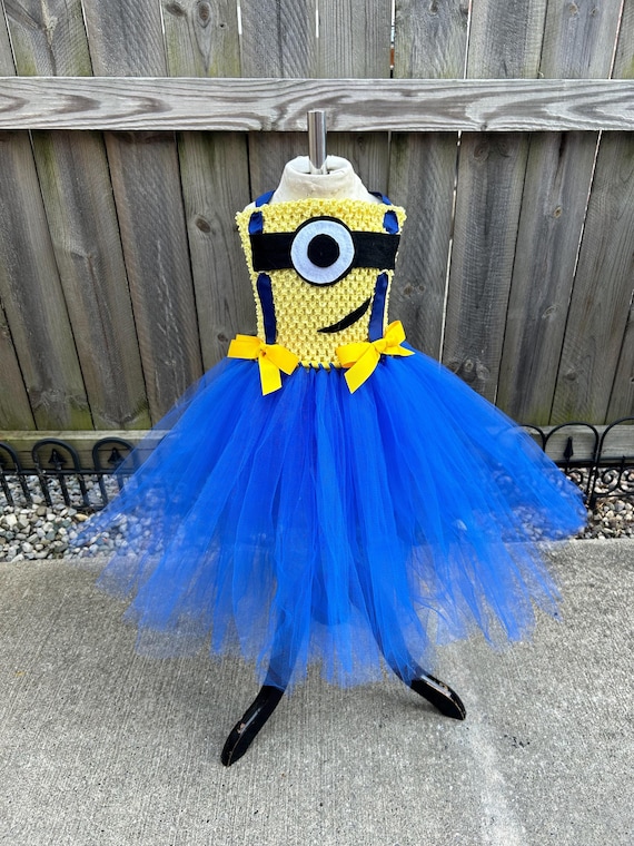 Minion Tutu Dress: Handmade Baby Girl Halloween Costume