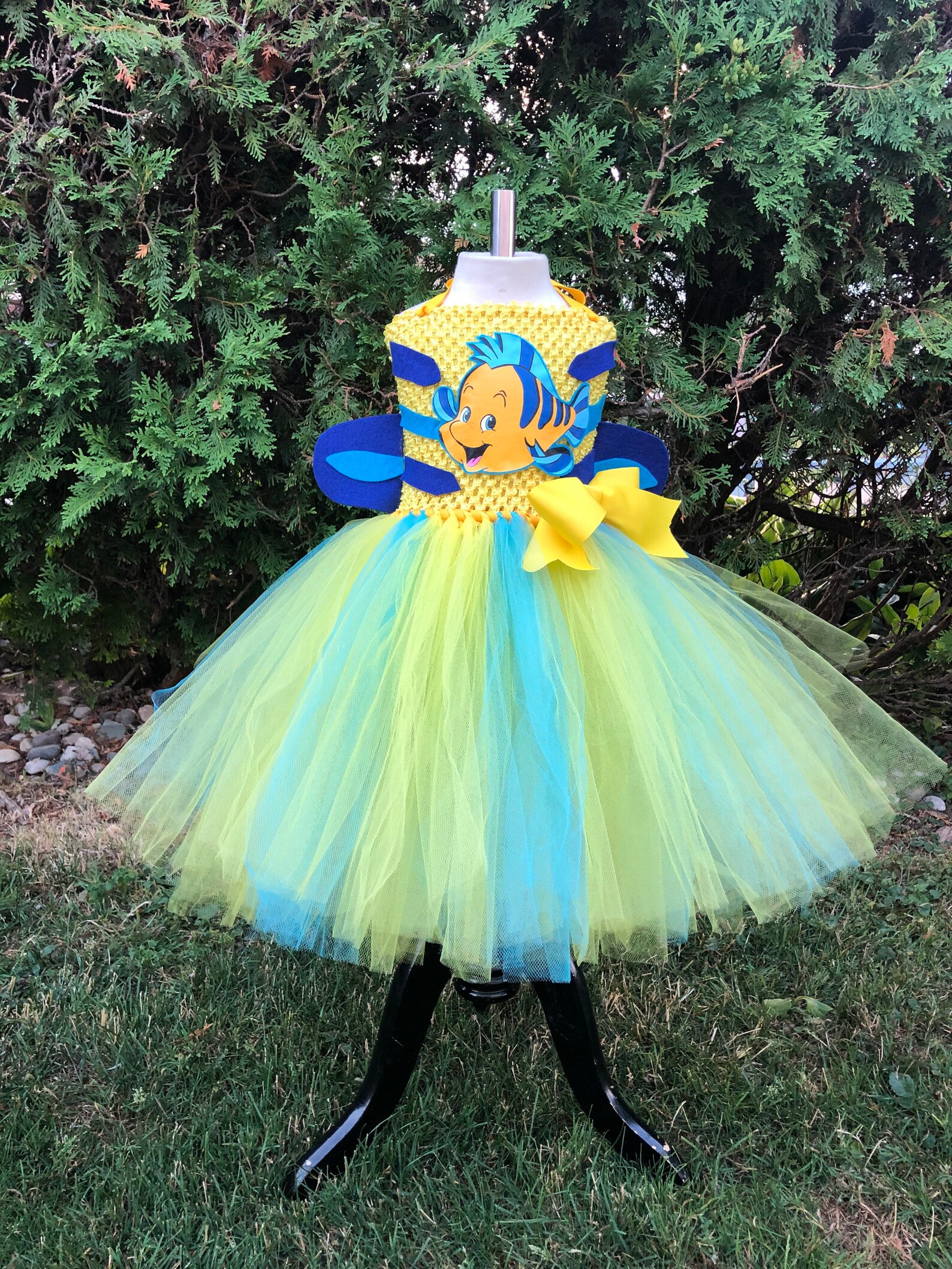 Flounder Costume Girls Flounder the Little Mermaid Costume Etsy