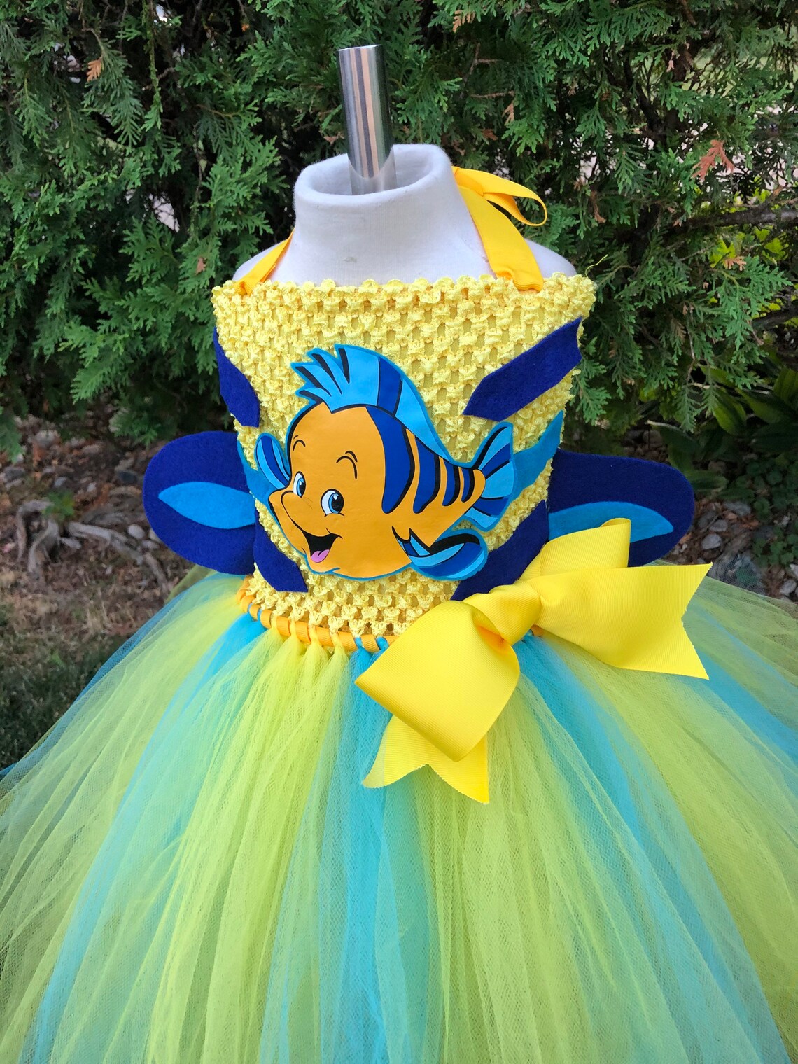 Flounder Costume Girls Flounder the Little Mermaid Costume Etsy