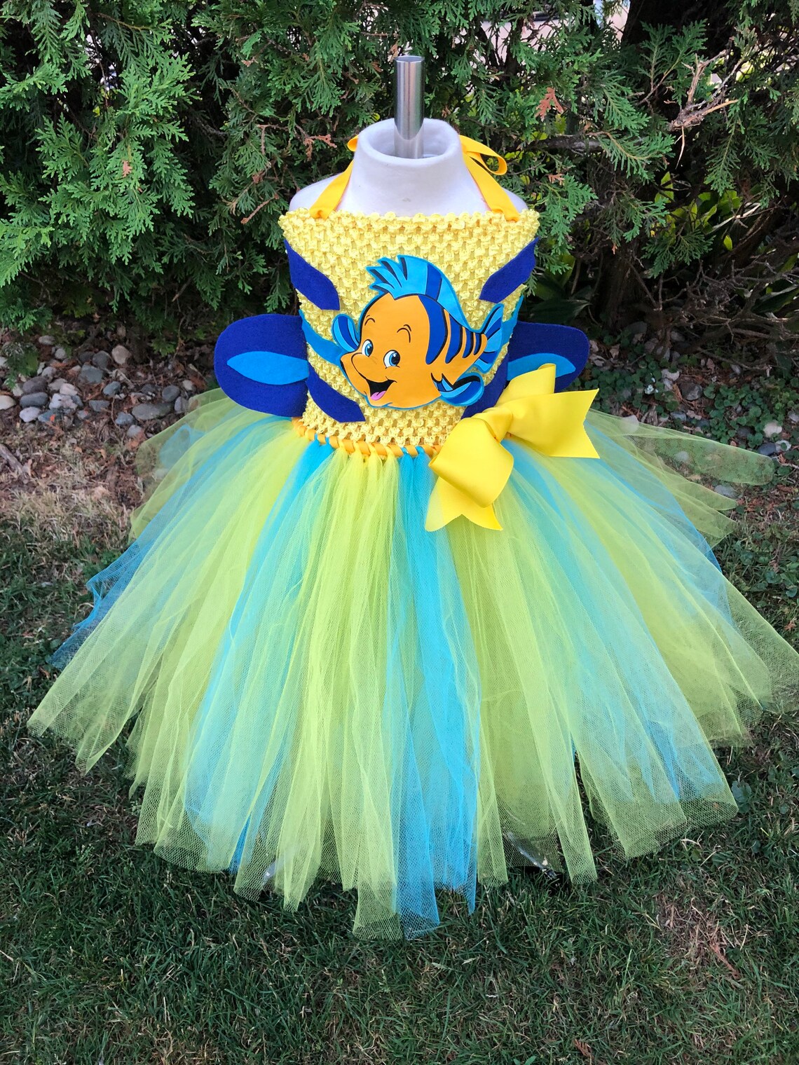 Flounder Costume Girls Flounder the Little Mermaid Costume Etsy