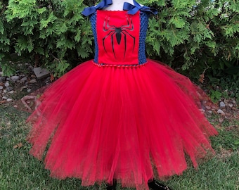 Spiderman Costume, Halloween Costume, Girls super hero Costume, tutu costume