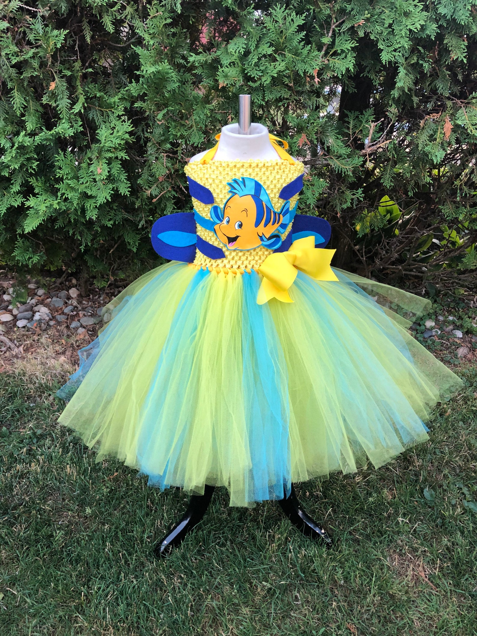 Flounder Costume Girls Flounder the Little Mermaid Costume Etsy
