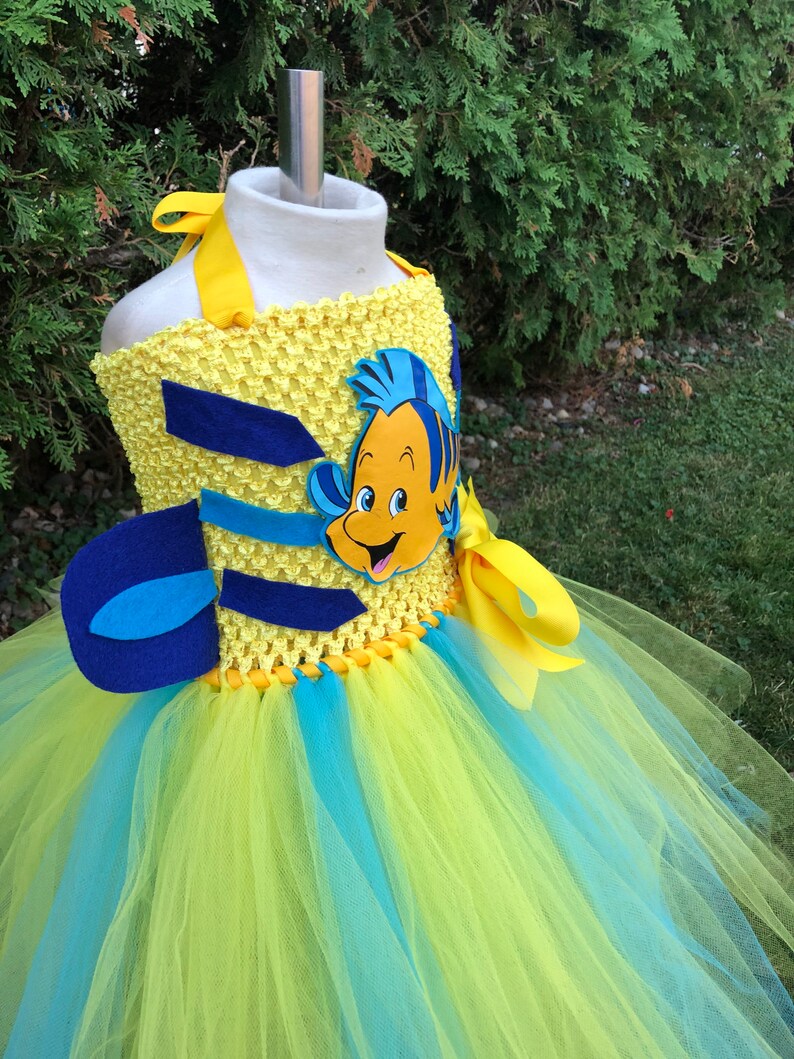 Flounder Costume Girls Flounder the Little Mermaid Costume Etsy