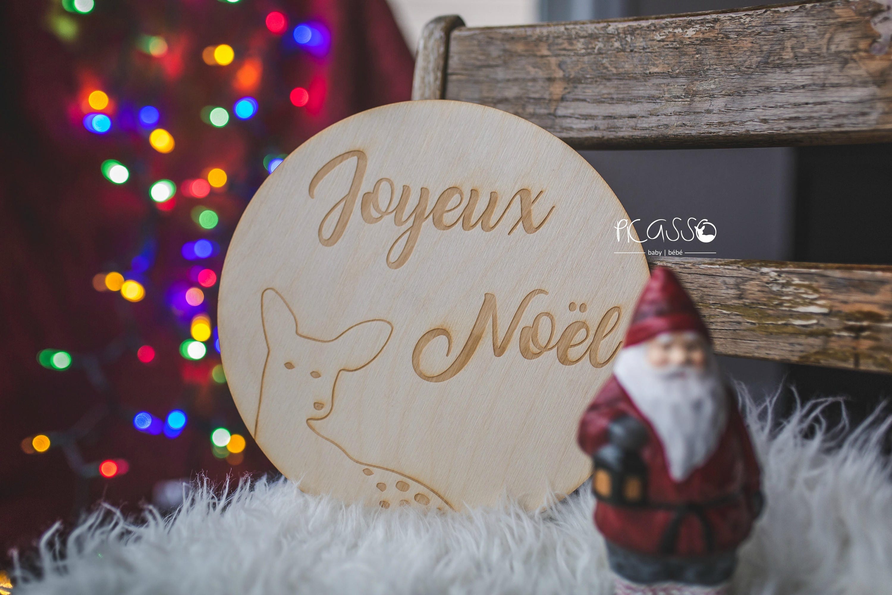 Merry Christmas/ Joyeux Noël Christmas Ornament Photo Decor | Etsy