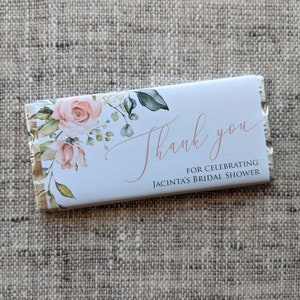 Bridal Shower Choc Wrapper, Print Yourself