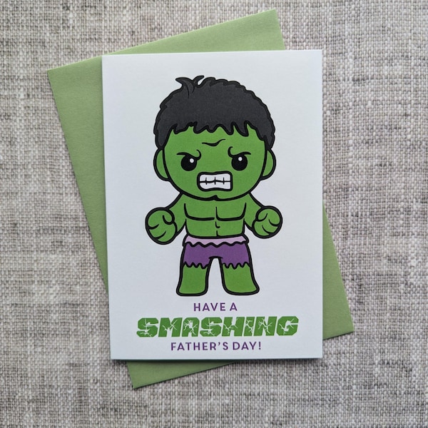 Father's Day Hulk Card with Envelope