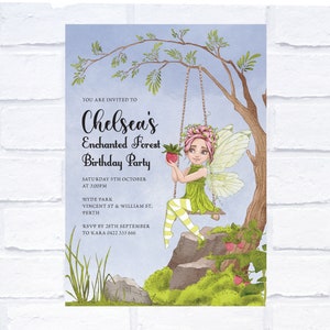 ANY AGE Enchanted Forest Invitation, Digital Invitation, Print Yourself