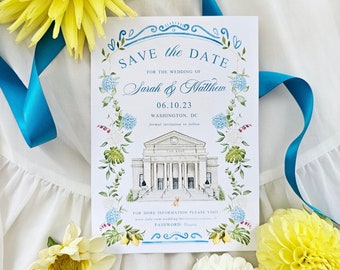 Custom Save the Date | Venue illustration | Digital Only