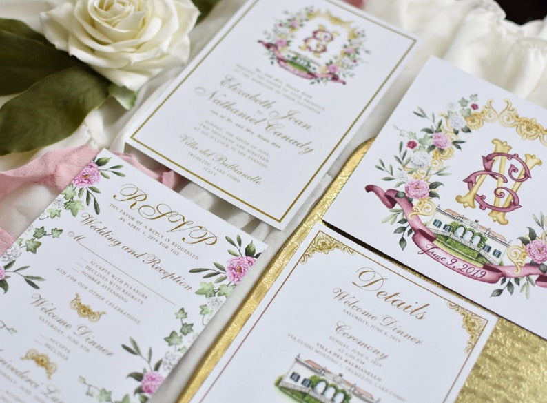 Custom Watercolor Wedding Suite Digital Only Mexican Theme Floral Wedding Invites image 4