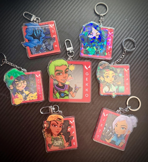 VALORANT Agent Holographic Keychains - Etsy