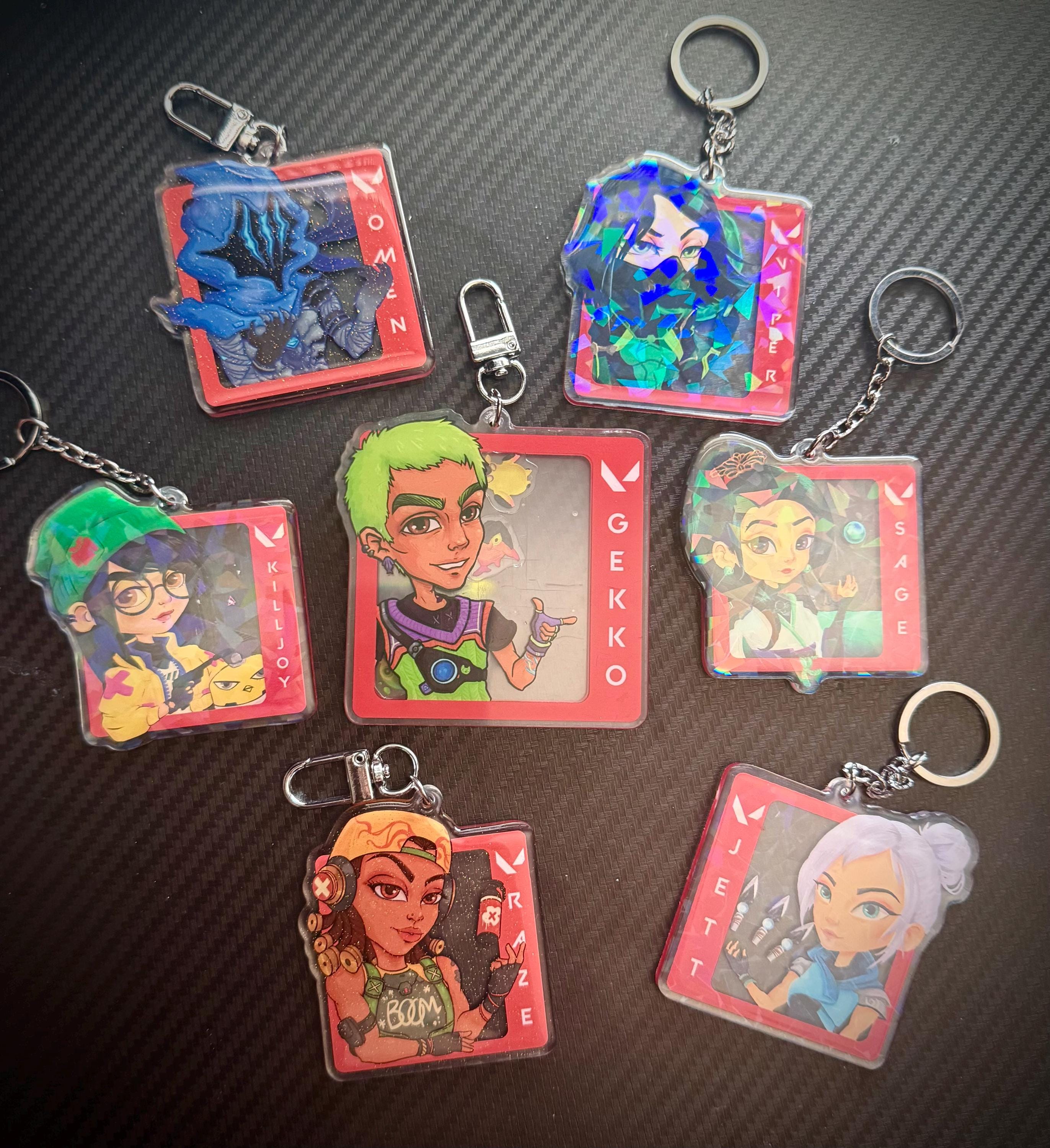 VALORANT Agent Holographic Keychains - Etsy