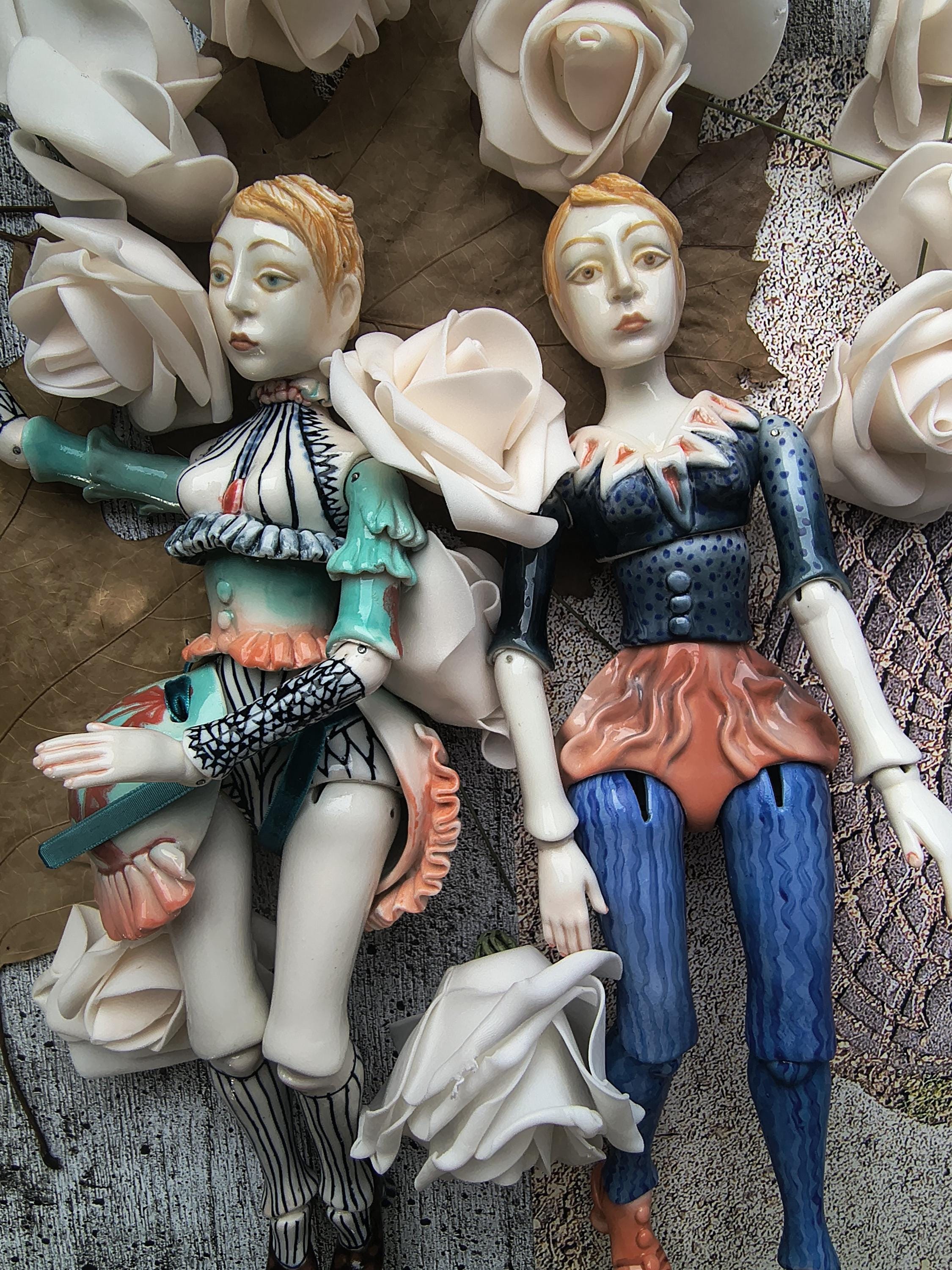Porcelain Art Doll – Androgynous Poetic Marionette • Hand-sculpted