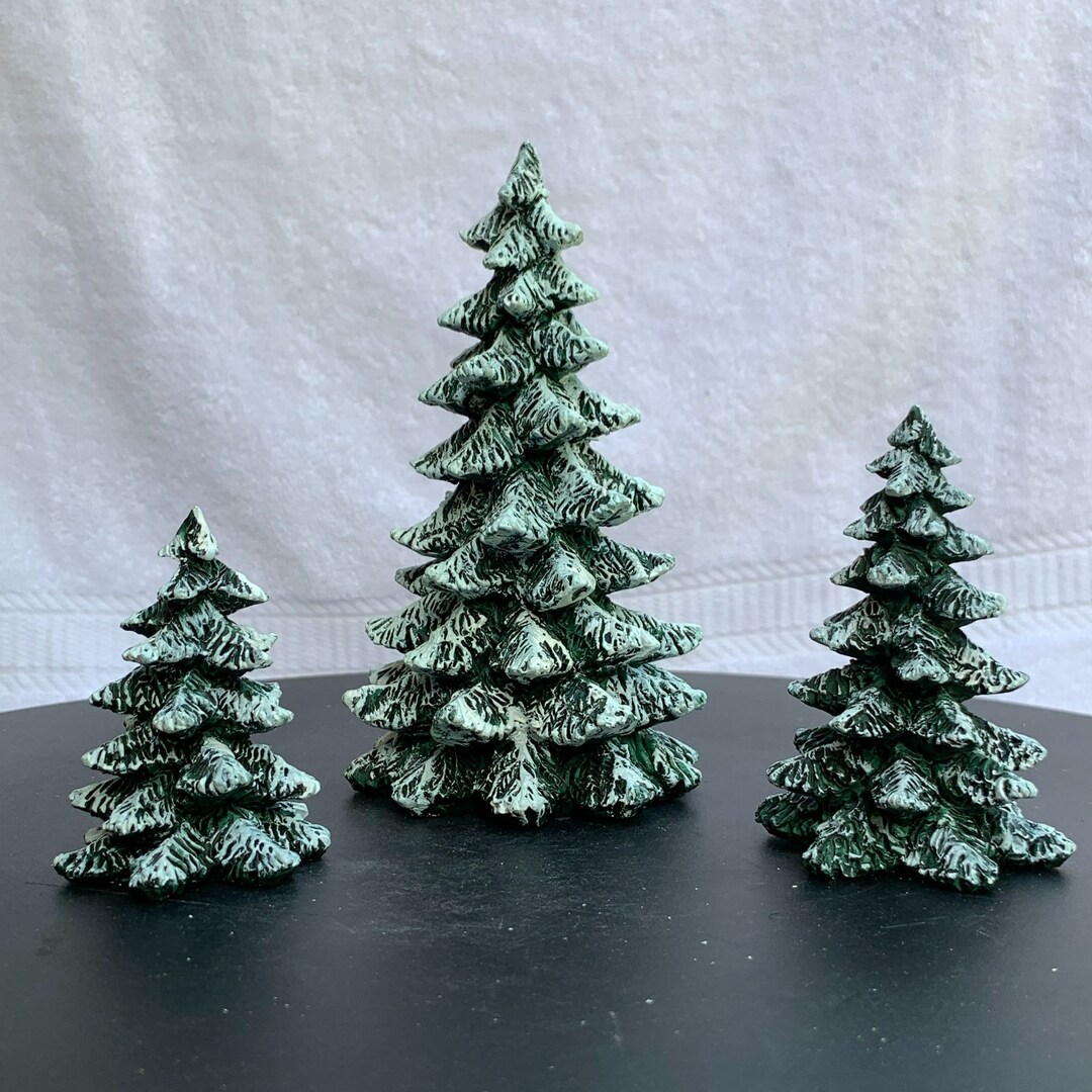 Dept 56 Village Evergreen Trees Christmas Village Accessory Etsy