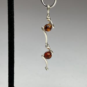 Amber & Sterling Silver Pendant Jewelry For Women
